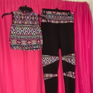 Crop top and Pants set